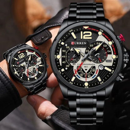 Curren 8395 Men's Chronograph Watch – Black