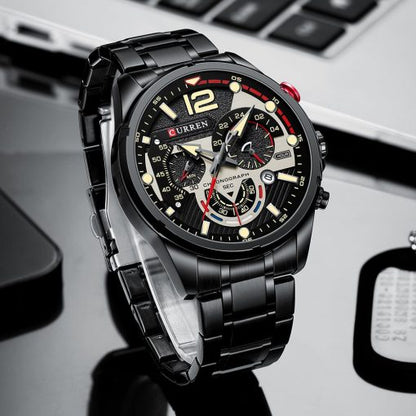 Curren 8395 Men's Chronograph Watch – Black