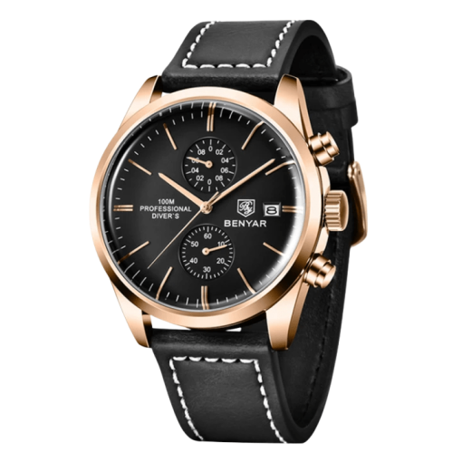 Benyar 5187 Men's Chronograph Watch – Black