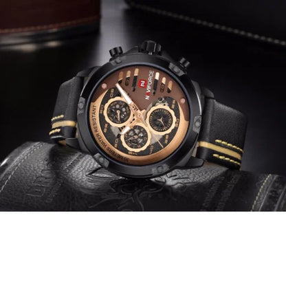 Naviforce 9110 Men's Chronograph Watch – Black