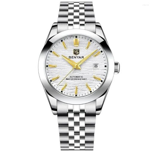 Benyar 5509 Automatic Mens Watch – Silver
