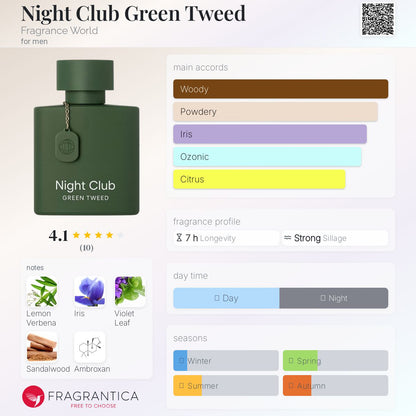 Night Club Green Tweed EDP 100ml Fragrance World