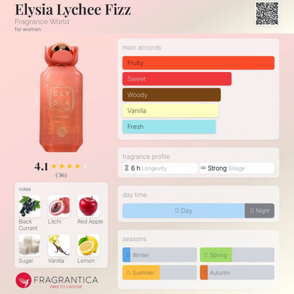 Elysia Lychee Fizz 100ml