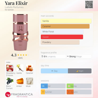Yara ELIXIR By Lattafa EDP 100ml