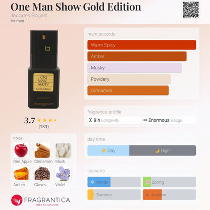 One Man Show Gold Edition By Jacques Bogart EDT 100ml