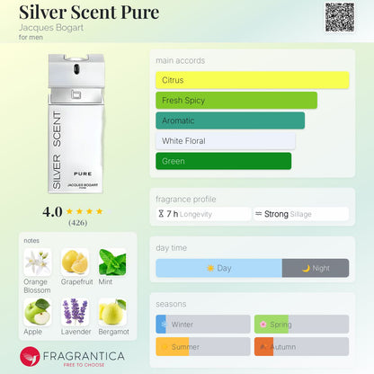 Silver Scent Pure By Jacques Bogart 100ml