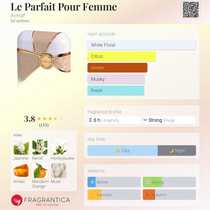 Le Parfait Pour Femme By Armaf 100ml
