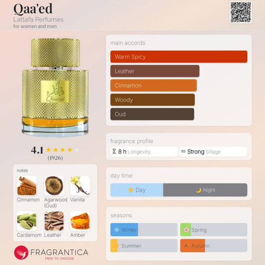 Qaa'ed By Lattafa EDP 100ml (UNISEX)