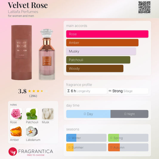 Velvet Rose By Lattafa 100ml (Unisex)