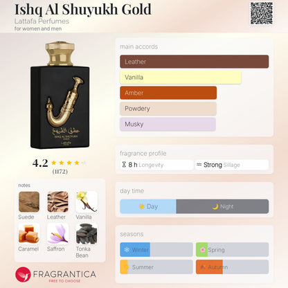 Ishq Al Shuyukh Gold Lattafa EDP 100ml