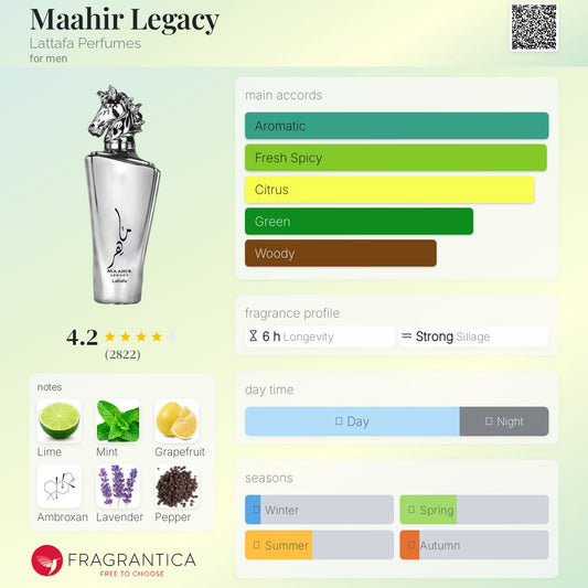 Maahir Legacy Lattafa Perfumes EDP 100ml (MEN)