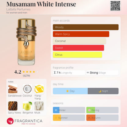 Musamam White Intense By Lattafa EDP 100ml