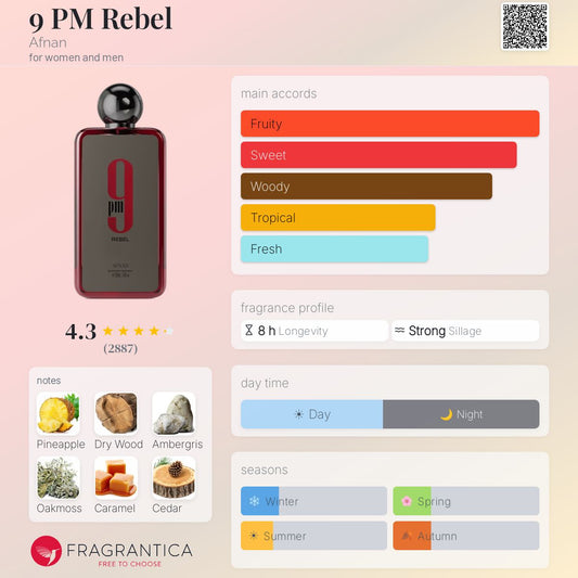 9pm REBEL By Afnan EDP 100ml - UNISEX