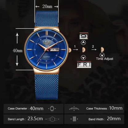 Lige 8859 Ladies Watch – Blue