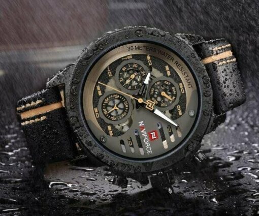 Naviforce 9110 Men's Chronograph Watch – Black