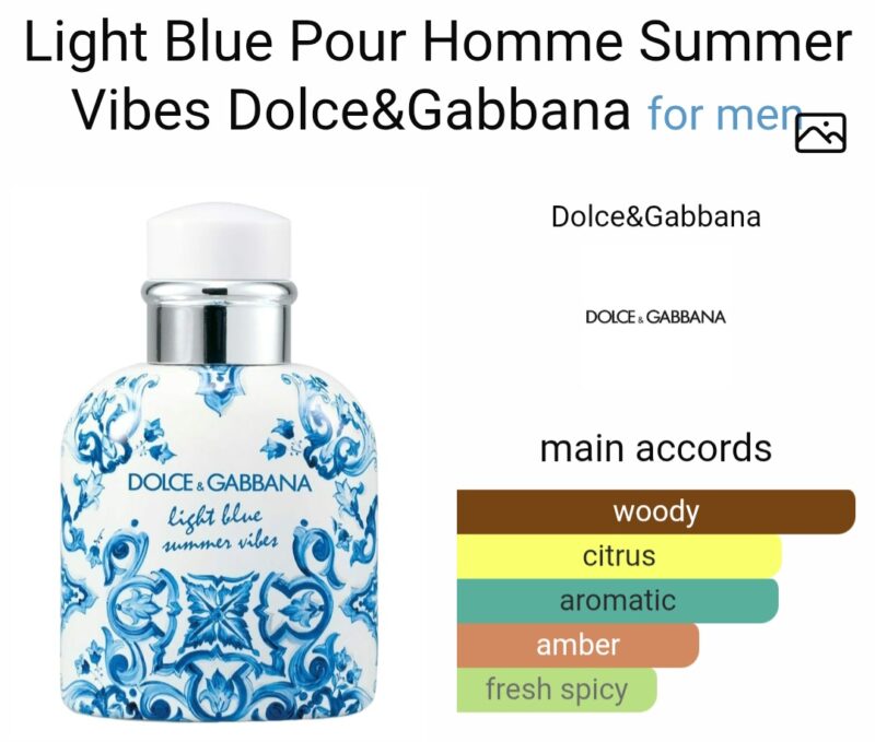 Dolce & Gabbana Light Blue Summer Vibes EDT 125ml - Image 2